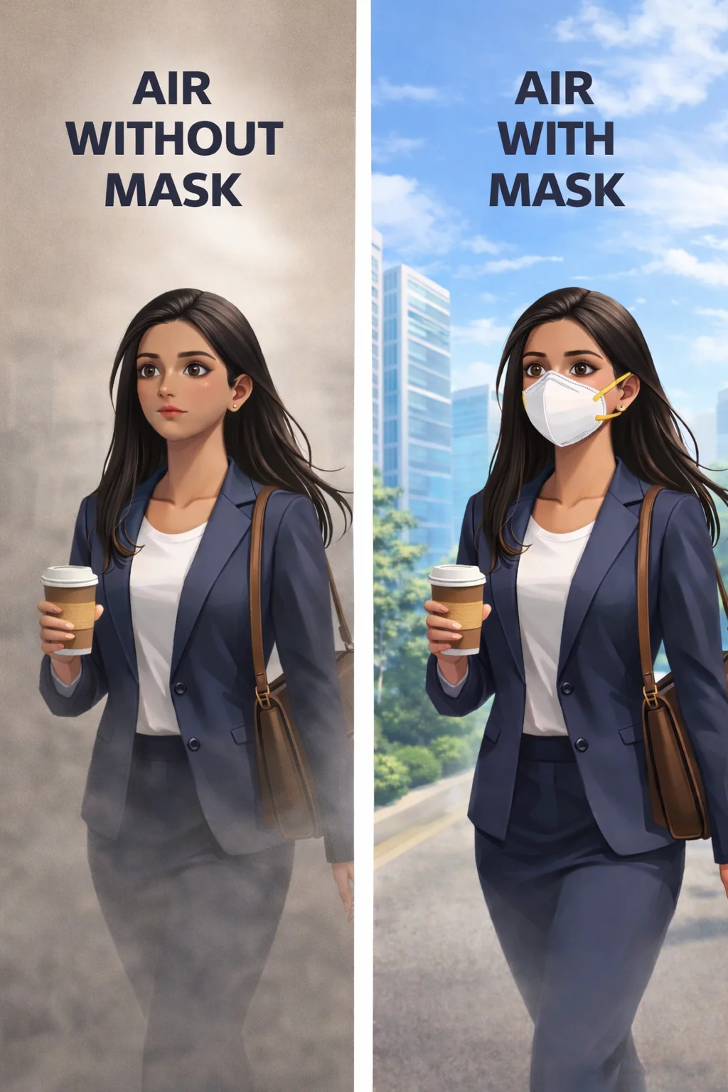 N95 Mask (pack of 4) – Protection from Dust, Smoke & Pollution - Image 2