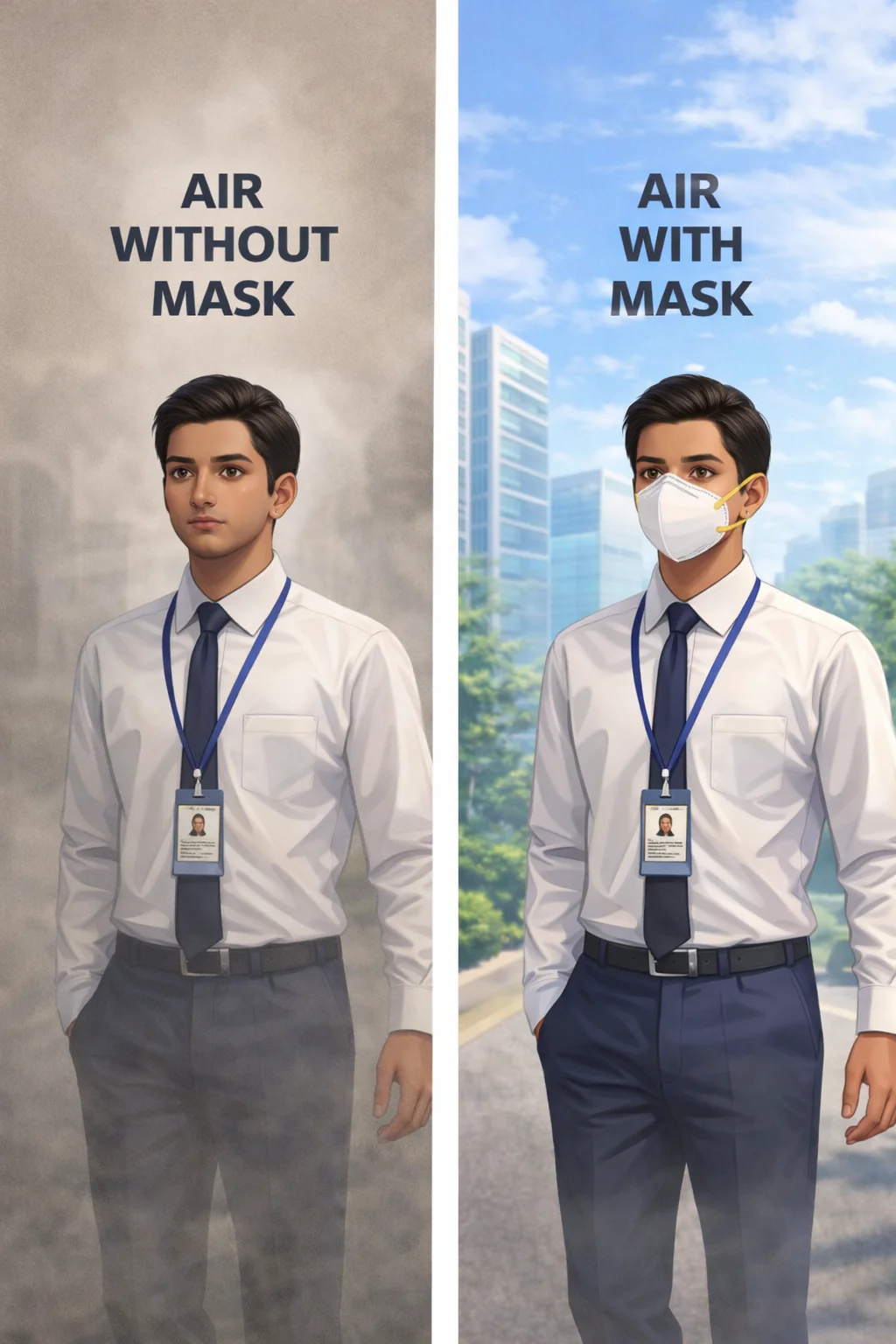 N95 Mask (pack of 4) – Protection from Dust, Smoke & Pollution - Image 3